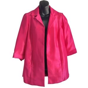 Chico's Women's Pink Open Front 3/4 Sleeve Top Blazer Jacket Size 00P(XXS)